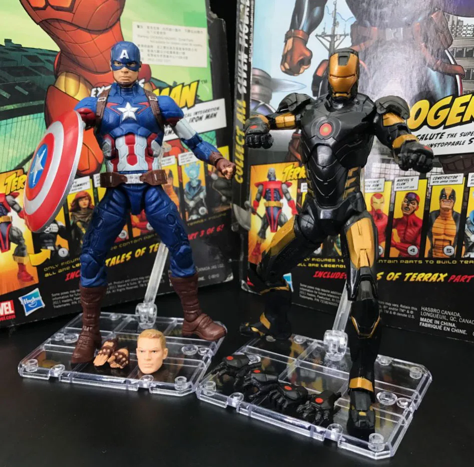 Marvel Legends Капитан Америка и Железный человек MK43 MK42 золото-черный броня " свободная фигурка