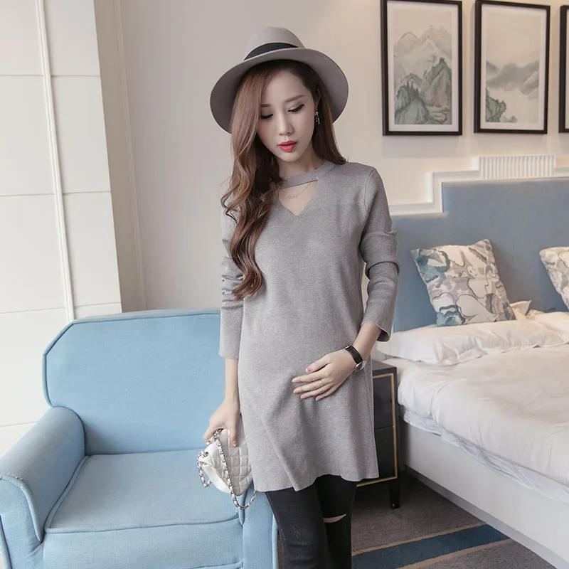 Новинка 2016 осенне-зимняя одежда корейский стиль свитер для беременных женщин