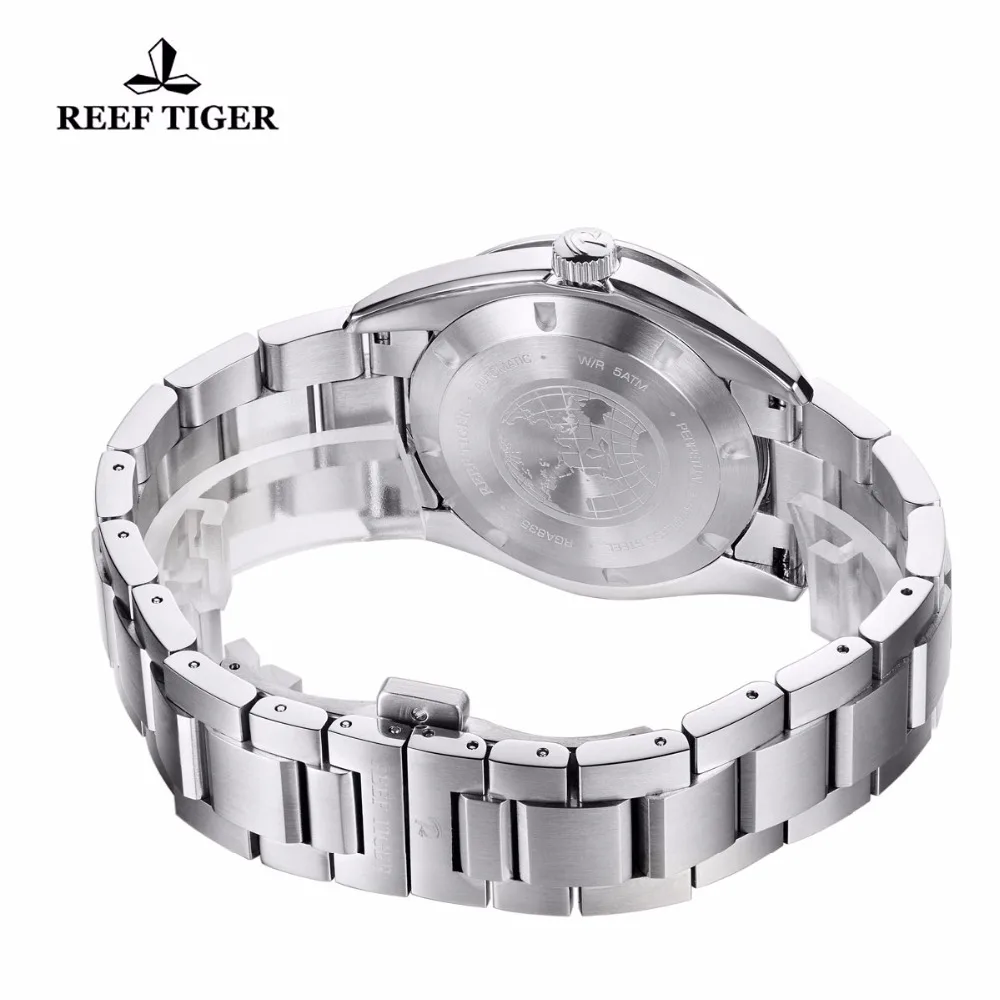Риф платье с тигром мужские часы аналоговые автоматические из нержавеющей стали