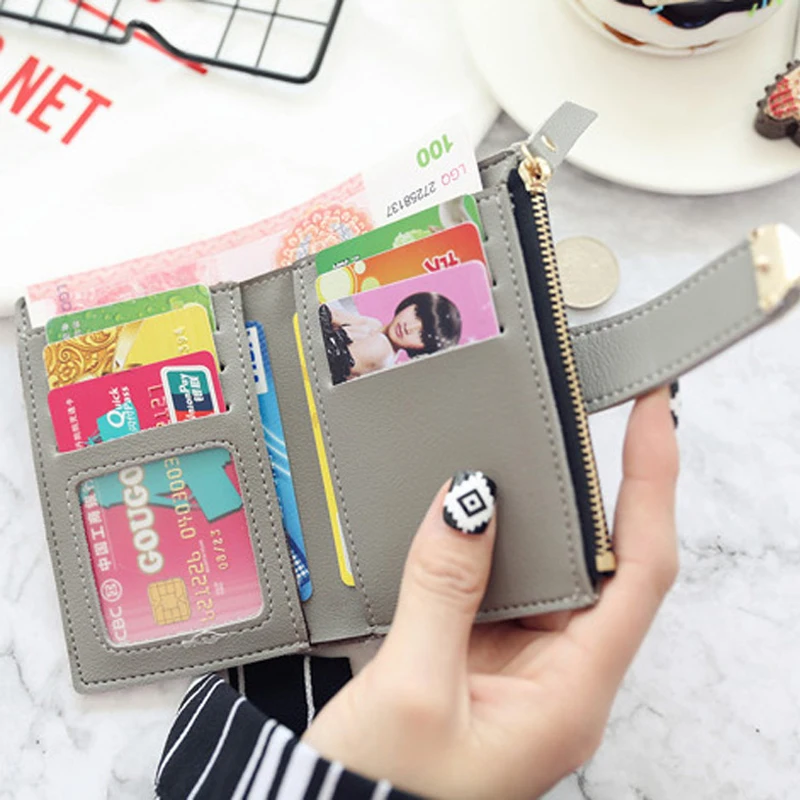 Популярный женский короткий кошелек брендовые дизайнерские женские кошельки с