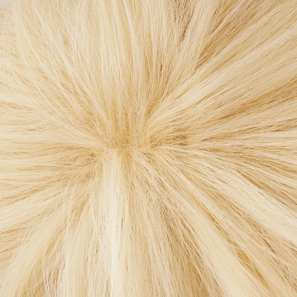 

My Hero Academia Baku no Hero Bakugou Katsuki Short Linen Blonde Heat Resistant Synthetic Cosplay Costume Wig + Free Wig Cap