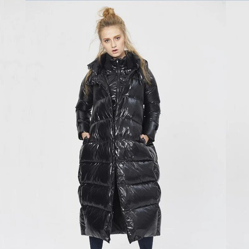 Пуховик женский белый теплый свободный большого размера 5XL|jacket down|jacket down womenjacket