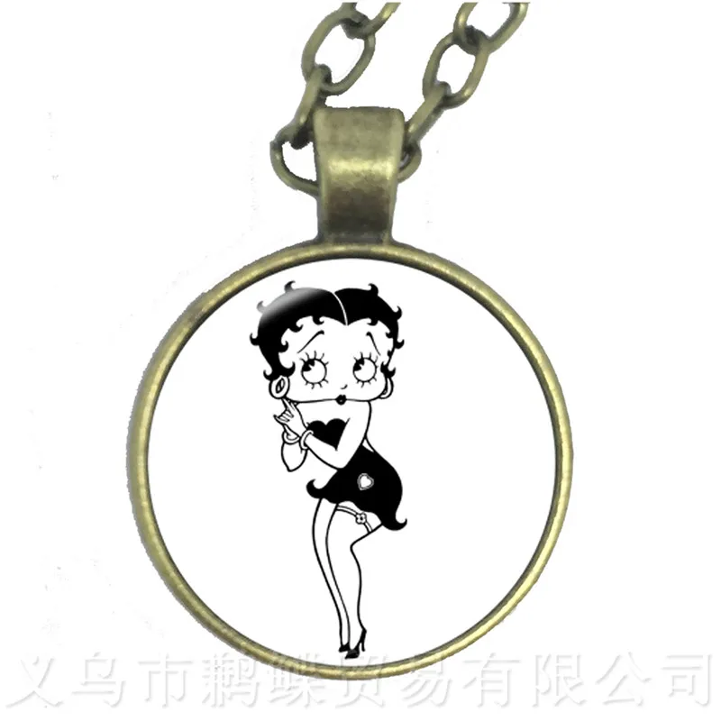 2018 новая сексуальная серия Betty Boop стеклянный кабошон кулон ручной работы