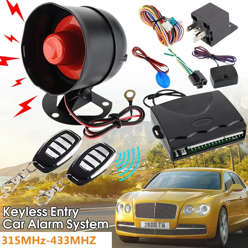 Универсальная автомобильная сигнализация 1 Way система безопасности бесключевая