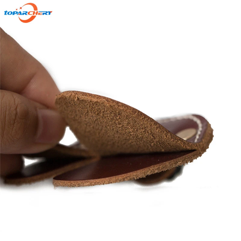 Стрельба из лука стрела охотничья стрельба обучение палец протектор с кожаным