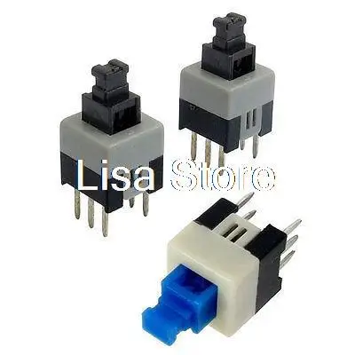 Хорошие тактильные кнопочные переключатели 6 Pins Blue Botton мгновенный DPDT Tact 7x7mm|switch