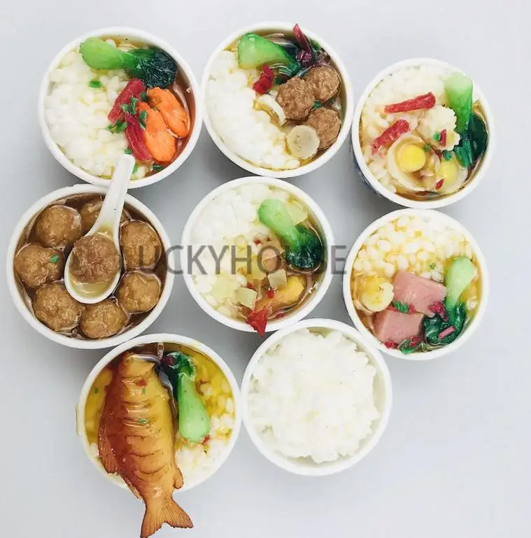 big 4.5x2cm 2 шт./лот 1/6 миниатюрный кукольный домик китайский рисовый миниатюрный китайский еда для blyth кукольный домик ролевые продукты кухонные игрушки для детей - Цвет: big 4.5x2cm