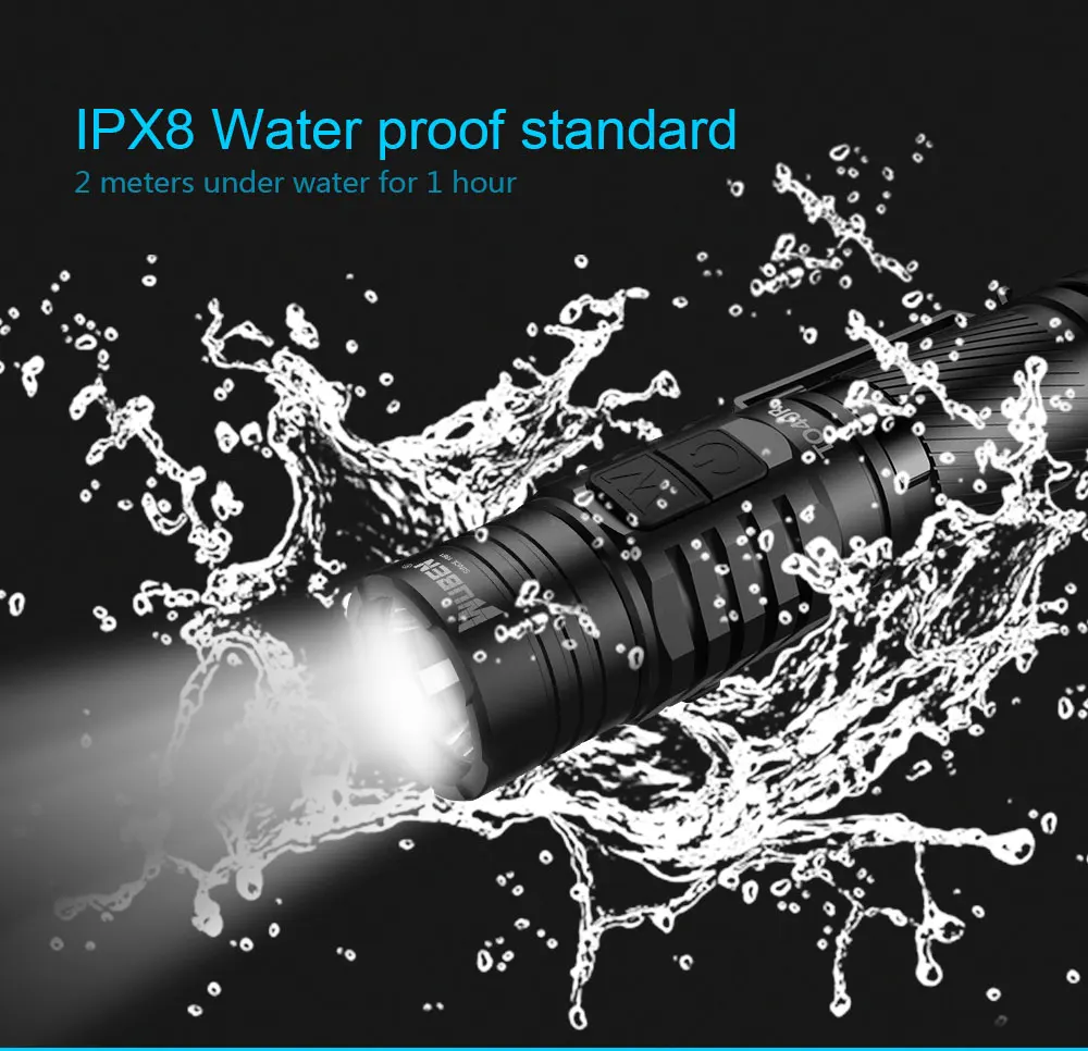 Wuben TO40R 18650 XPL Cree светодиодный мощный фонарик Micro USB Перезаряжаемый CR123 портативный прожектор с бесплатной батареей
