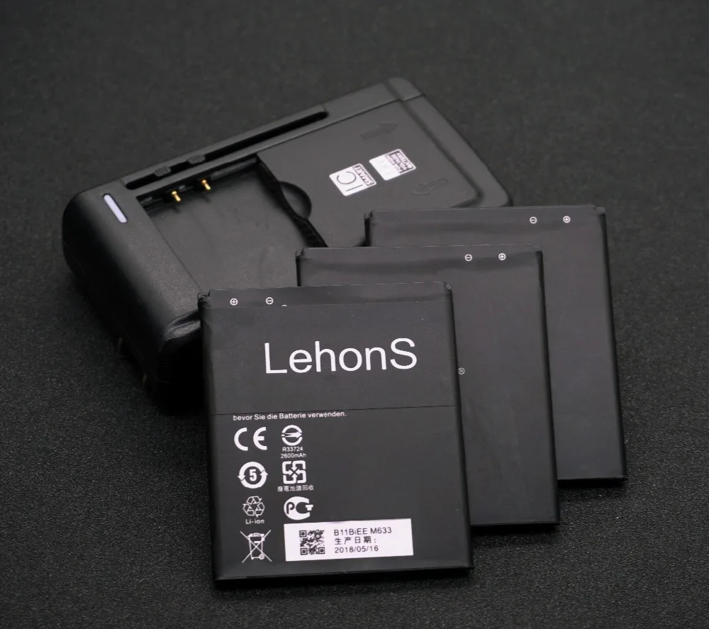 LehonS 3x 2600mAh Запасная батарея для мобильного телефона ASUS Zenfone Go 5" ZB500KL X00AD X00ADC X00ADA B11P1602 + Универсальное зарядное устройство