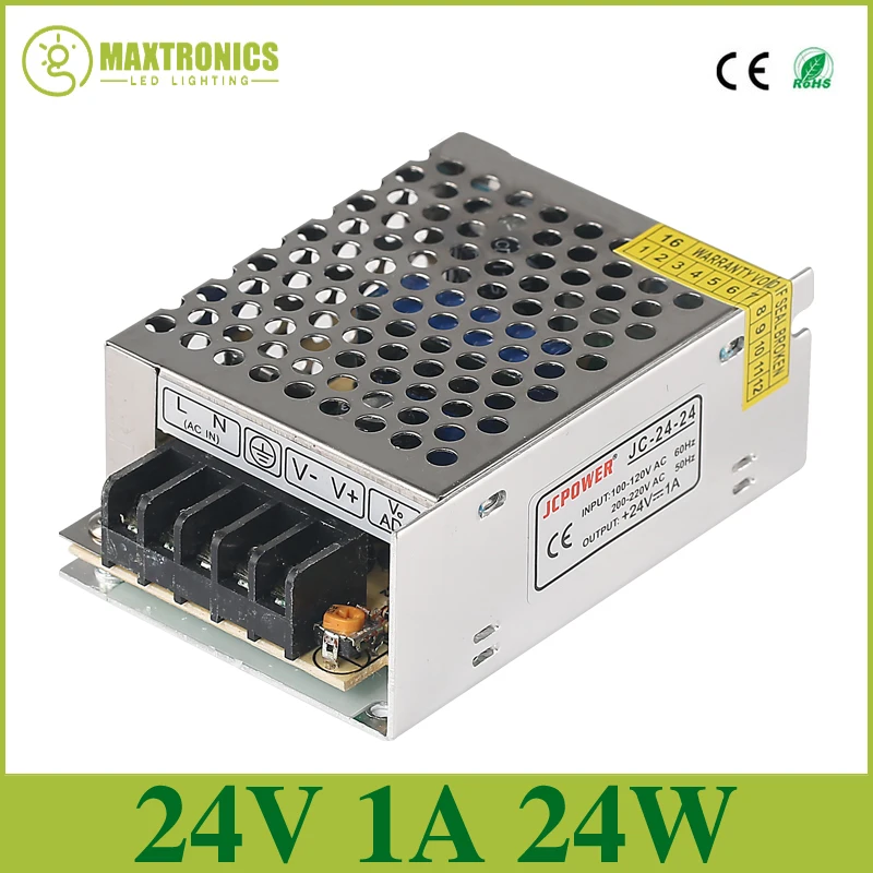 Оптовая цена DC 24V 1A 24W Регулируемый импульсный источник питания для светодиодных