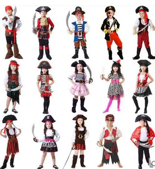 Коллекция 2016 года детские костюмы для косплея на Хэллоуин пиратов пиратский
