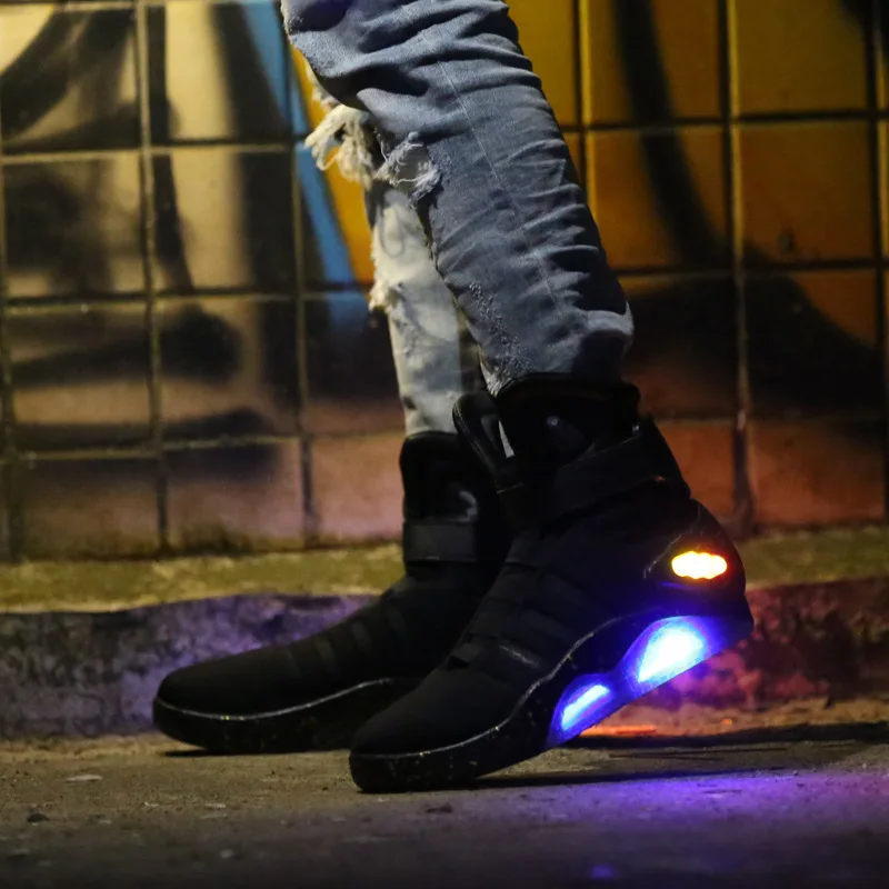 Баскетбольная обувь Future Soldier Мужская Led светильник ящиеся ботинки с высоким