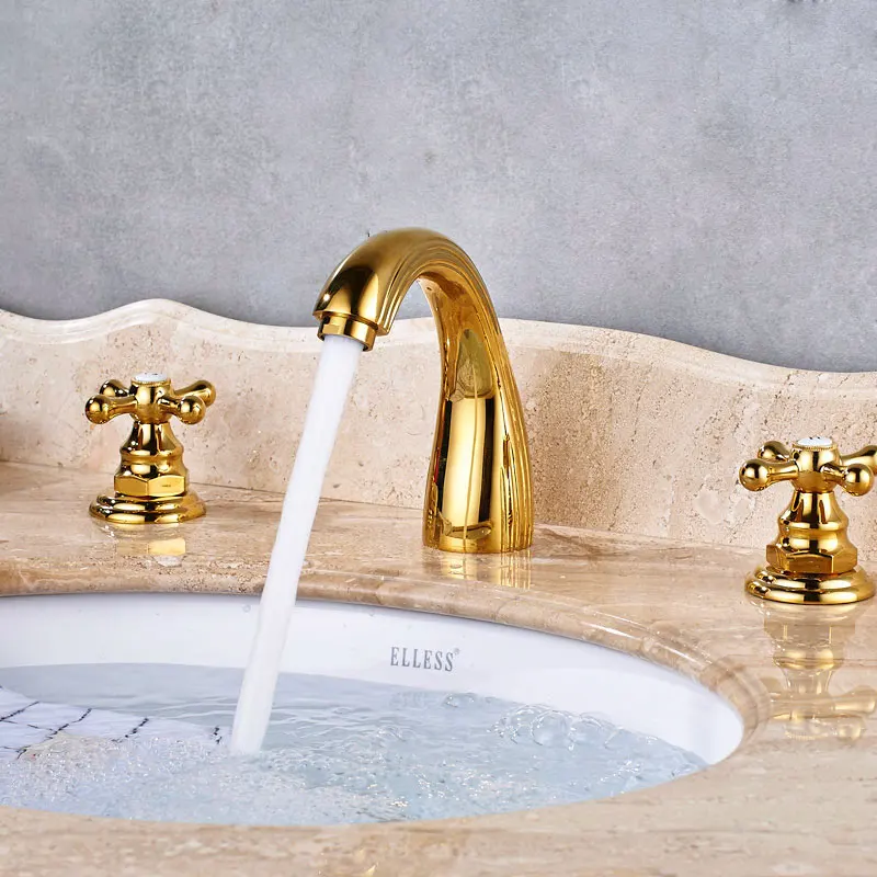 Uythner Большая скидка 3 шт. Новый дугообразный смеситель для раковины двойной