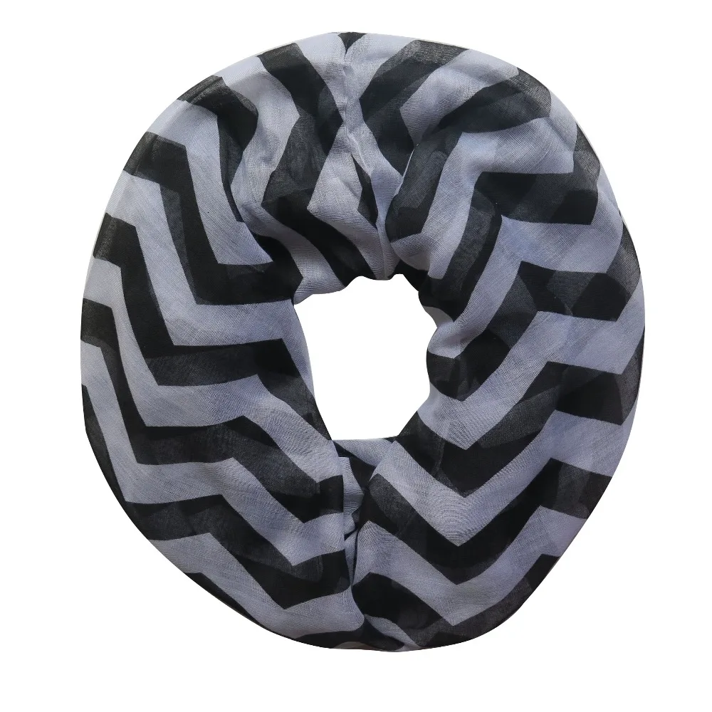 Шарф с принтом зигзаг и шевроном Бесконечность снуд петлей Женские аксессуары