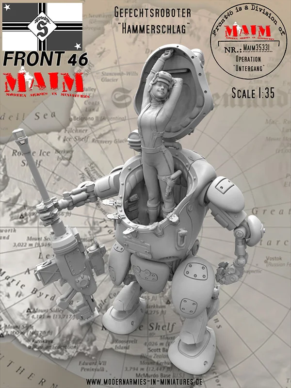 1/35 смола комплект модели фигурки научной фантастики робот Неокрашенный