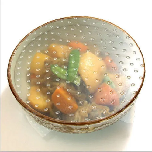1 Piece Cling Film Kitchen Tool Food Fresh Keep New Silicone Wrap Seal Cover Stretch Durable S/M/L