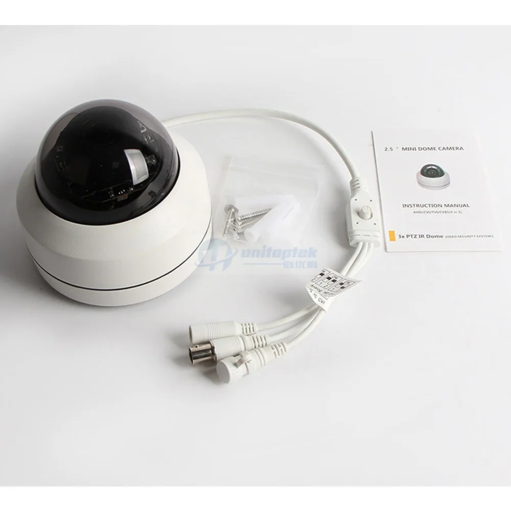 Новый 1080 P AHD TVI CVI CVBS Мини ИК PTZ ночного видения купольное приближение камера OSD 3X