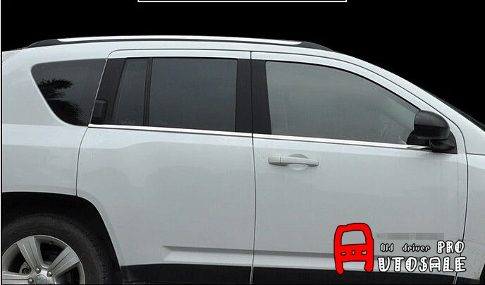 4 шт. декоративные накладки на низ окна для Jeep Compass 2011 2012 2013 2014 2015|Хромирование| |