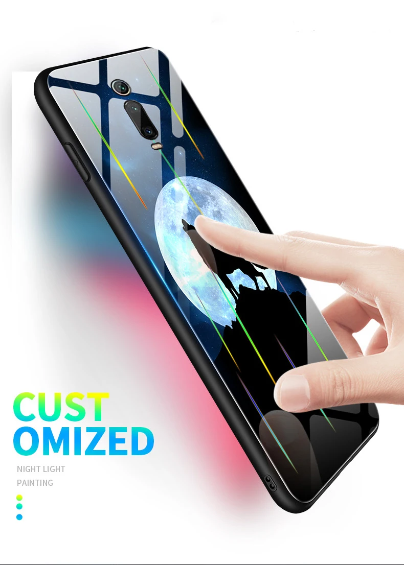 Laser Lu mi nous для Xiaomi mi 9T Pro 9T 9 Lite CC9 CC9E 6X A2 A3 Red mi K20 Note 8 7 глянцевый ударопрочный чехол из закаленного стекла