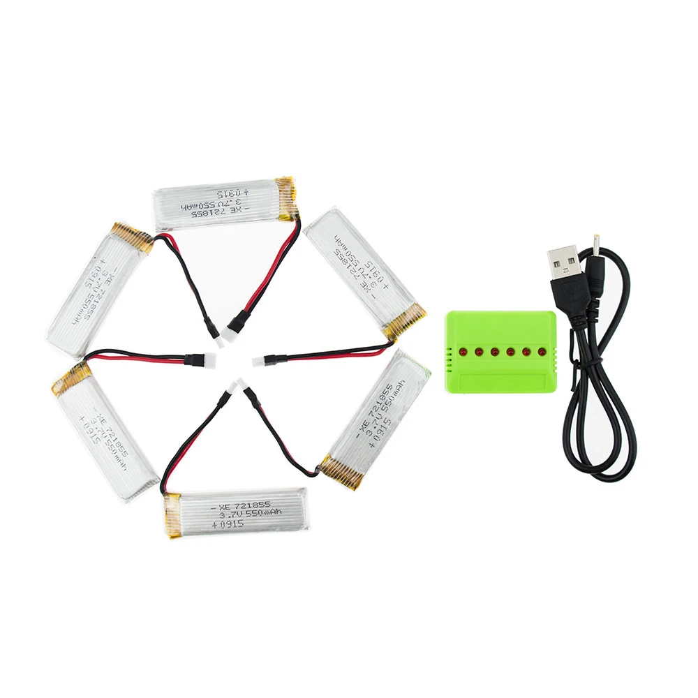 3 7 v 550 mah Lipo 6 шт. AA батареи aaa и Зарядное устройство для Wltoys V977 V930 Радиоуправляемый