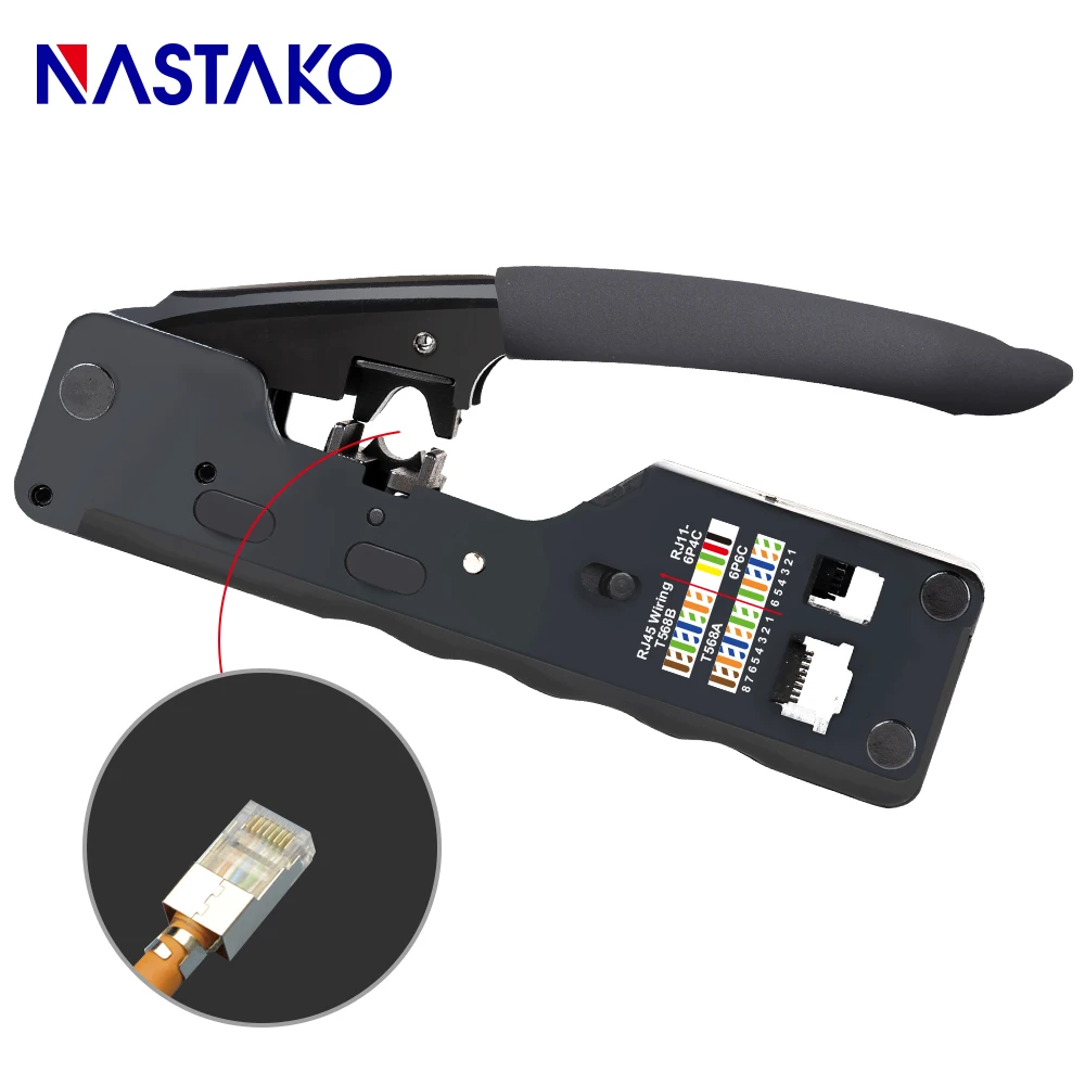 RJ45 Crimper RJ45 Crimping tool network Crimper tools For Cat7 Cat6 Cat5e rj45 RJ12 RJ11 Connector Cable Crimp Metal Clip Plugs