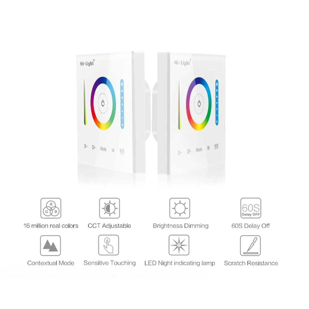 Mi light Настенный сенсорный панель Полноцветный CW/WW RGB CCT пульт дистанционного