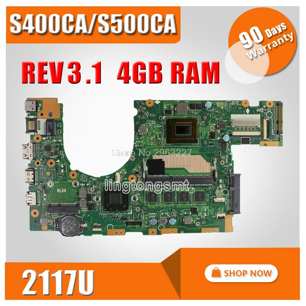 S400CA материнская плата 2117 ЦП для ASUS S400C S400CA S500CA S500C материнская плата для ноутбука S400CA материнская плата S400CA тест материнской платы ОК