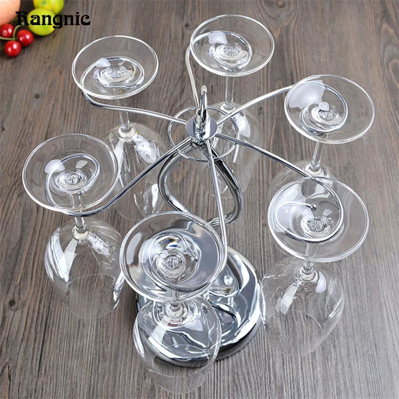 Декоративные Нержавеющая сталь Бокалы под вино держатель висит вина дисплея