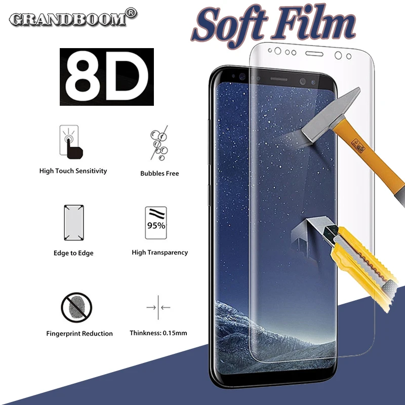 100 шт. прозрачная изогнутая ПЭТ мягкая защитная пленка для экрана Samsung Galaxy S21 Plus S20