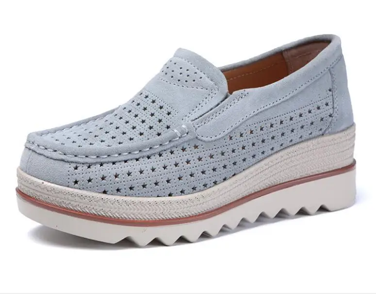 Открытые женские туфли на танкетке платформе Мягкие зимние кроссовки без