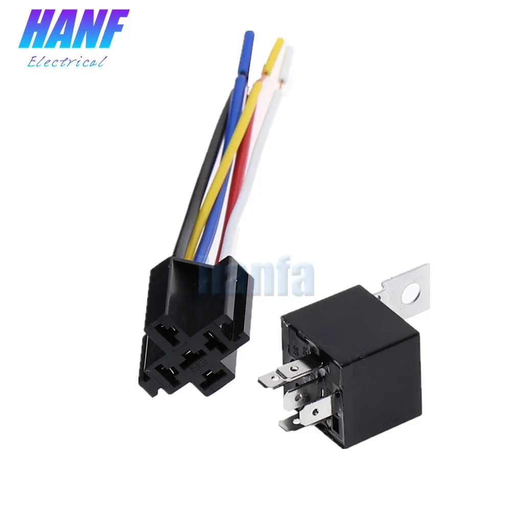 1 комплект реле и гнездо SPDT 5 Pin 5 провод YCL-12V-C модификация автомобильного реле JD1914 12 В 40A задняя Водонепроницаемая релейная цепь