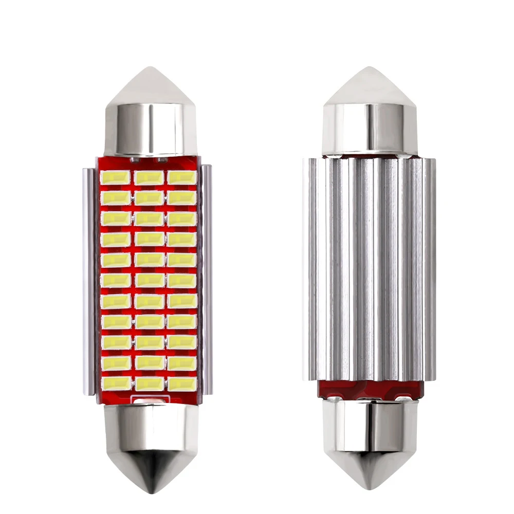 2 шт. 31 мм 36 39 42 C5W C10W супер яркий 4014SMD Автомобильный светодиодный фестон чтение