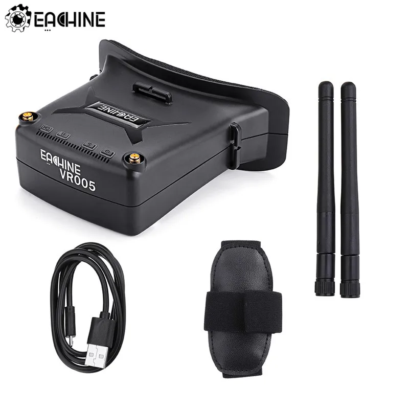 VR005 2 7 дюйма 960*240 5 8G 48CH FPV очки Raceband авто поиск с двумя антеннами 3 В 1000 мАч батарея RC