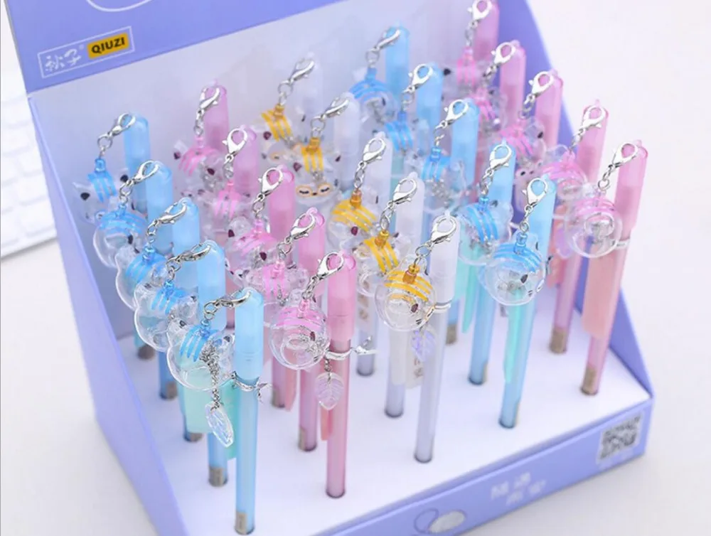 Cat Wind chime подвеска гелевая чернильная ручка мультяшная канцелярский призовой kawaii