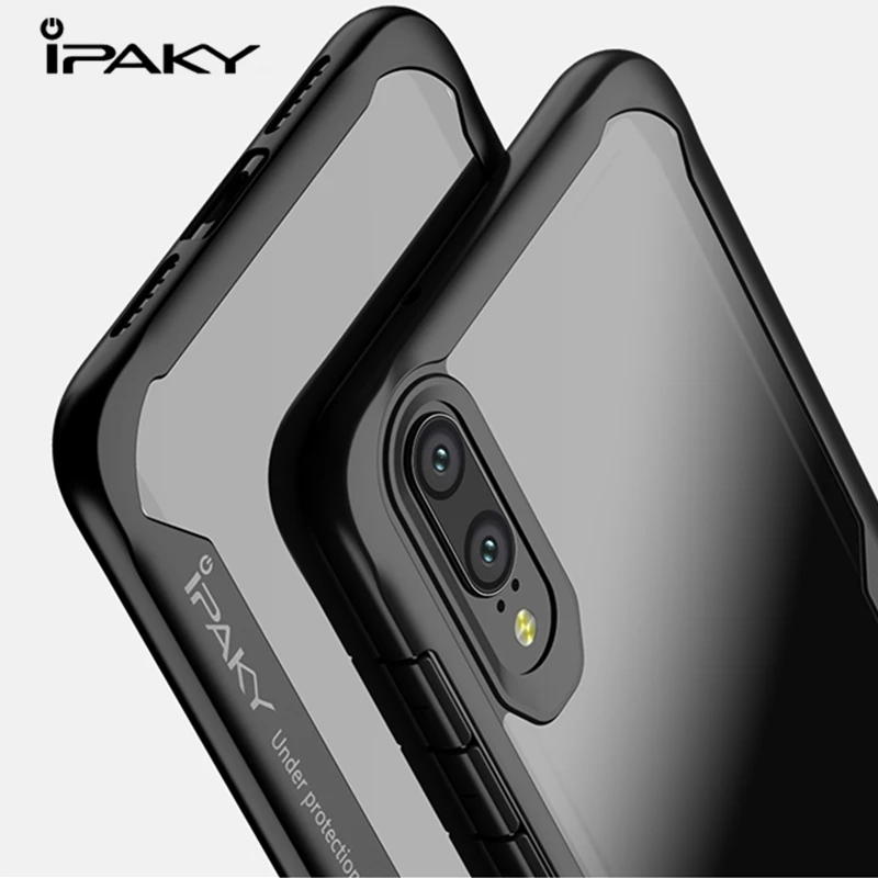 

IPAKY For Huawei P20 P20 Pro Case Anti knock Shockproof Protective Silicon Cover P20 P30 Mate 20 Lite Case Transparent Original