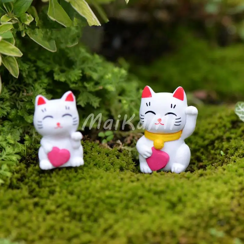 4 шт. каучуковые миниатюры Lucky Cat Сказочный Садовый Гном моховые террариумы