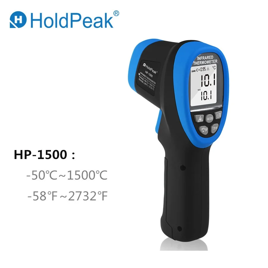 HoldPeak hp-1320/1500 D: S 30: 1 цифровой ИК-термометр Бесконтактный лазерный инфракрасный температурный прибор пирометр-50-1500'c - Цвет: HP-1500