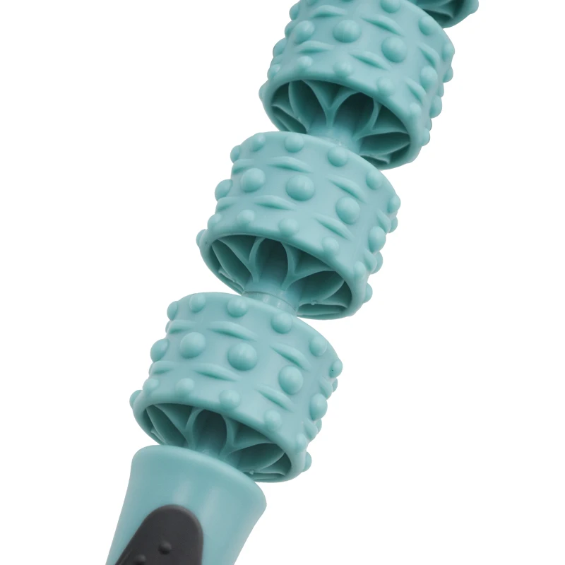 BYRIVER Muscle Trigger Point Spiky Ball Massage Stick Roller Leg Back Arm Neck Yoga Training Tool Handheld Cellulite Massager |