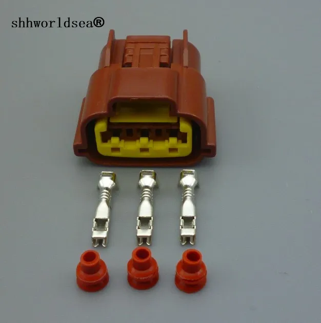 Shhworldsea 3 Pin 2 мм Авто датчик провода разъем подходит Renault для Nissan коричневого цвета