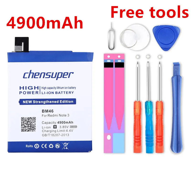 NEW 4900mAh BM46 Battery Use for Xiaomi Redmi Note 3 battery Xiaomi redmi Note 3 pro Note 3 Prime