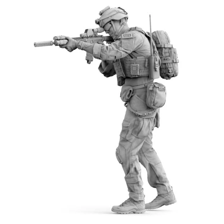 1/35 масштаб Неокрашенная полимерная фигурка американский солдат GK фигурка|Наборы