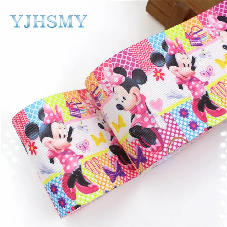 YJHSMY G-18925-1210, 75 мм, 5 ярдов мультфильм ленты Термальность передачи печатные grosgrain, Костюмы аксессуары материалы для ручных поделок - Цвет: G-18925-1210