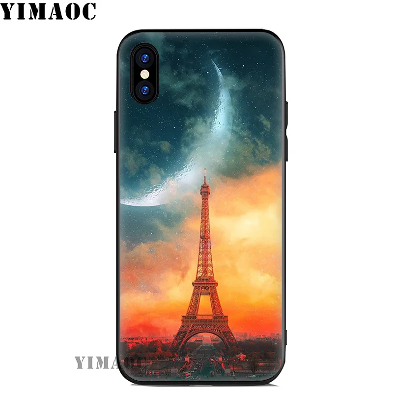 YIMAOC Eiffel Tower Paris Soft Silicone Case for iPhone 11 Pro Xr Xs Max X or 10 8 7 6 6S Plus 5 5S SE Cover |