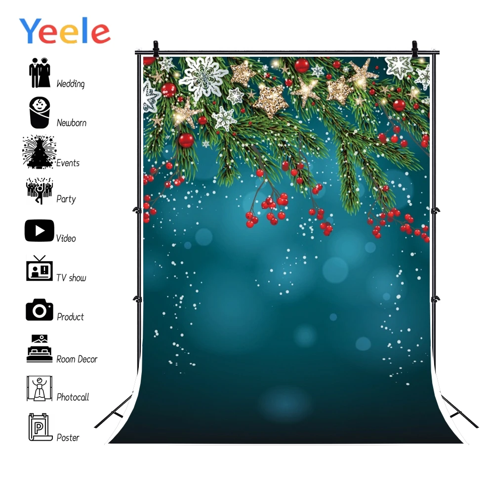 Рождественские декоративные фоны Yeele для фотосъемки с изображением опавшего