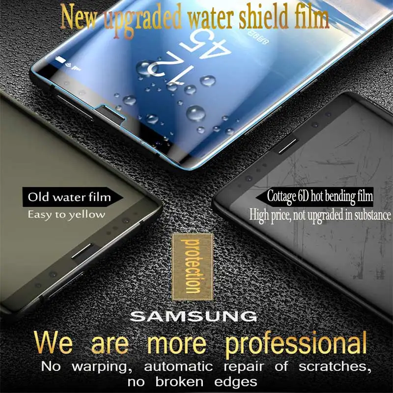 100D полная защита экрана Гидрогелевая стеклянная пленка для Samsung Galaxy S10 S9 S8 Plus