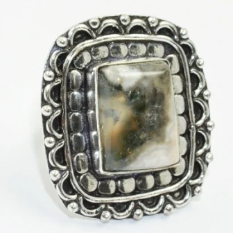 

Ocean Jaspers Ring Silver Overlay over Copper, USA Size : 7 , R1449