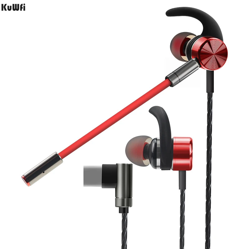 KuWFi новые игровые наушники гарнитура игровой телефон HIFI геймер съемный микрофон