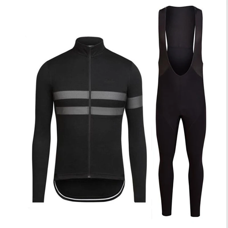 Bib Short suit Осенне-Летняя мужская велосипедная одежда с длинным рукавом, велосипедная одежда из трикотажа, Мужская MTB Одежда для велосипедных гонок, велосипедная одежда, рубашка, толстовка - Цвет: Bib Short suit
