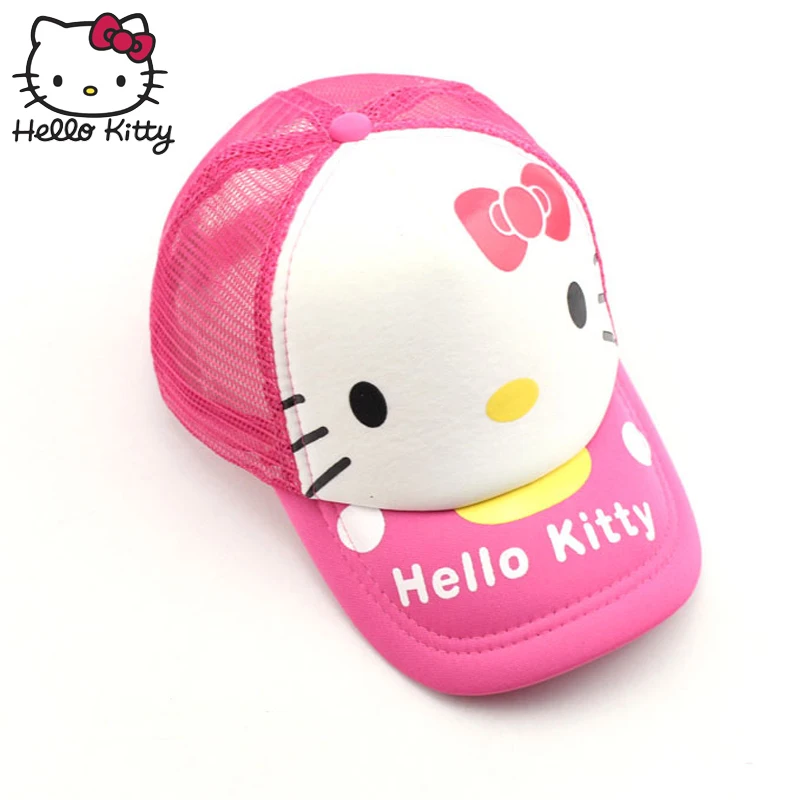 Hello Kitty 2019 Girls Ponytail Baseball Hat Solid Cotton Adjustable Caps outdoor Sun Visor Pink Round | Детская одежда и обувь