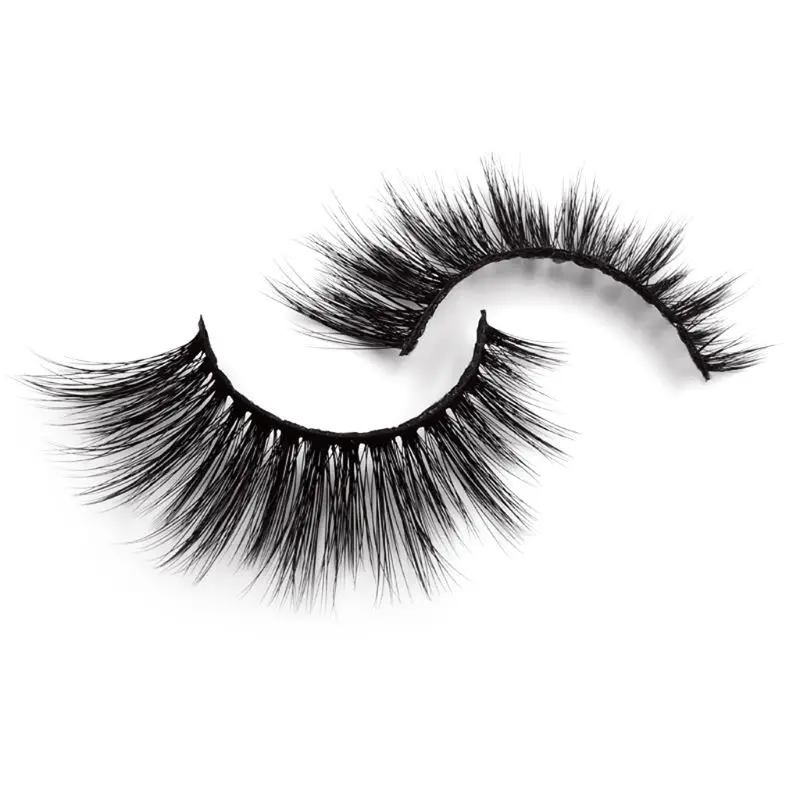 1 Pair 3D Mink Eyelashes Natural Cross Long False Black Eye Lashes Extensions Handmade Beauty Makeup Tool 7.5x7.5x2.2cm | Красота и